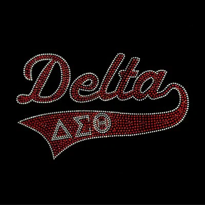 Transferencia de diamantes de imitación Delta Sigma Theta